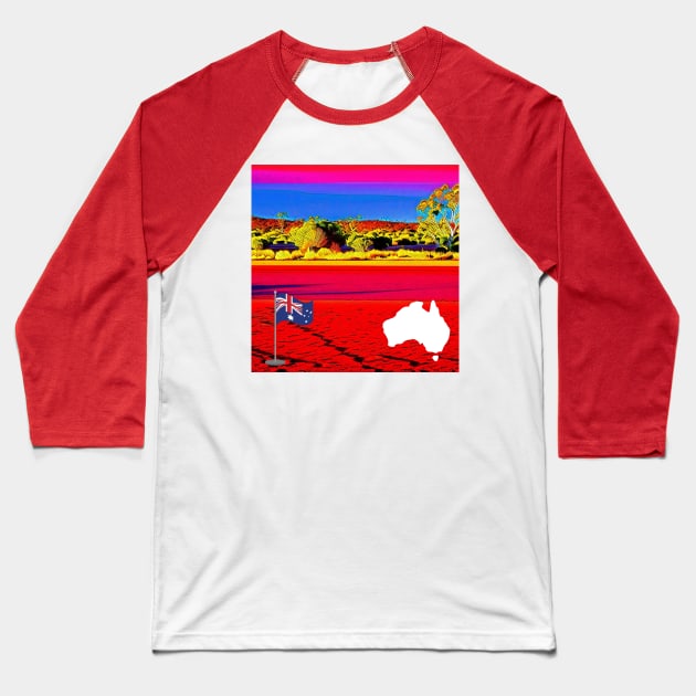 AUSTRALIAN OUTBACK Baseball T-Shirt by fantasmigorical